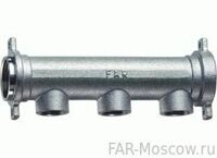 FK 3710 107 Коллектор 1" фланцевый (модульный) проходной, 7 отводов (ВР) 1/2"